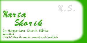 marta skorik business card